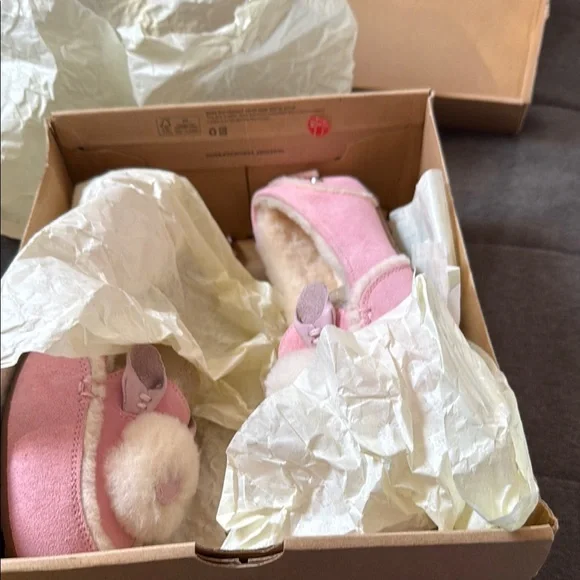 UGG Pink and White Cozy Bunny Slippers - Picture 4 of 4